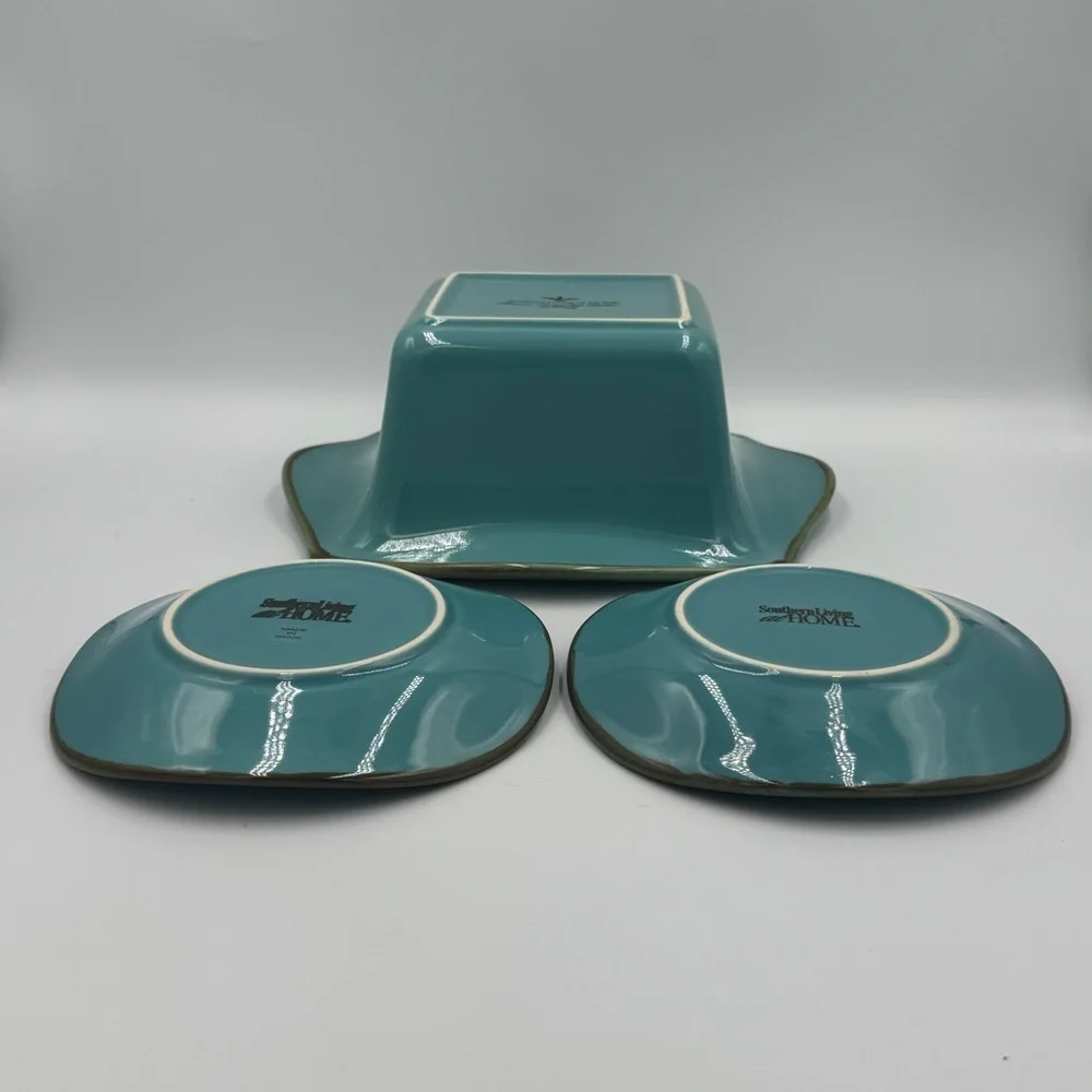 Southern Living at Home Tuscan Toscana Everyday Teal 3 pc Set